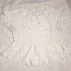 Cream/off white peplum top